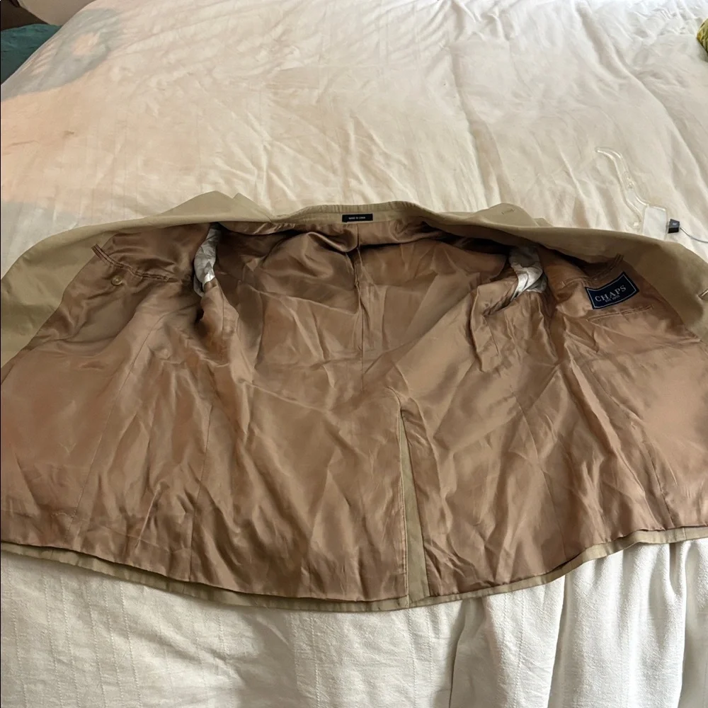 Like New Chaps Tan or Light Beige Sport Coat Jacket Men’s Size 42R